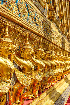 Buddhist adaptation of Garudas at Wat Phra Kaew in Bangkok, Thai