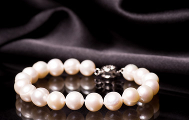 Beautiful bijouterie on black background