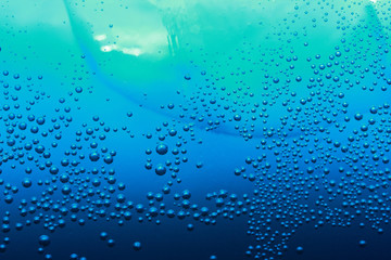 crystal in blue water