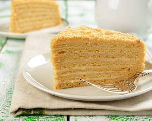 Traditional Russian honey cake