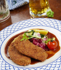 Schnitzel with salad
