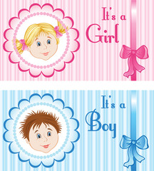 Set of Baby Announcement Cards