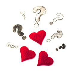 coeur saint Valentin doute incertitude