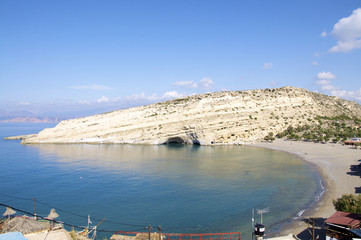Die Bucht von Matala, Kreta, Griechenland