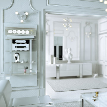 Klassical Salon in neutral white (detail)