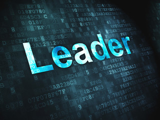 Obraz premium Business concept: Leader on digital background