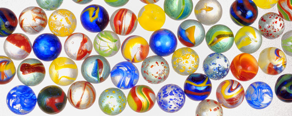 different glass balls