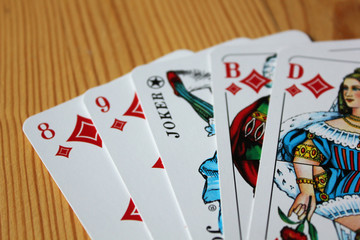 Spielkarten mit Joker