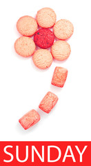 Colorful Cookie Flower in Seven Day Color Collection, Sunday