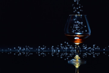 snifter with brandy