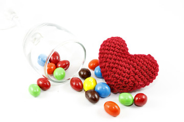 Candy and heart