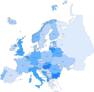 Carte politique de l'Europe