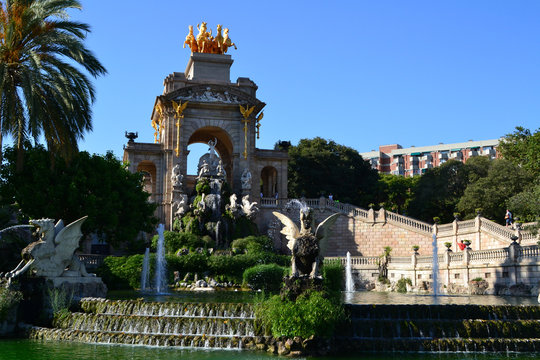 Fountain in Parc de la Ciutadella, in Barcelona, Spain