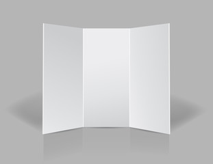 tri fold presentation blank leaflet