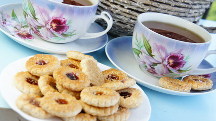 Tea time with cookies
