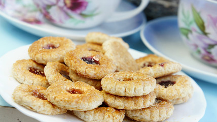 Tea time with cookies