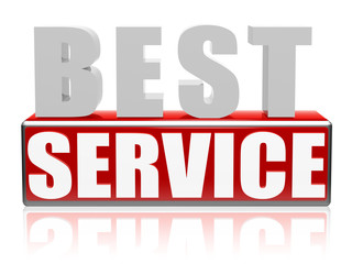 best service in letters and block