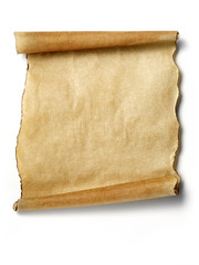 antique blank parchment scroll