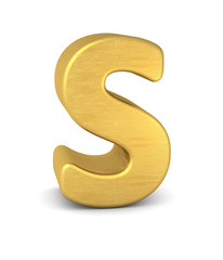 buchstabe letter S gold vertikal