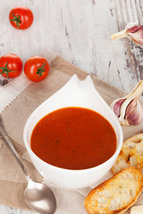 Tomato soup background.
