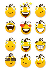 set of smileys