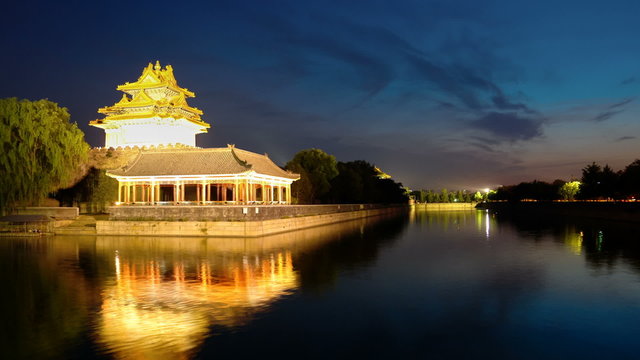 Forbidden City, Beijing, China. Timelapse