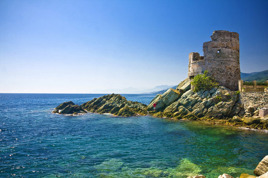 Beautiful village of Erbalunga, Corsica, France