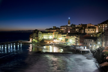 Fototapeta premium Overview of Bogliasco illuminated