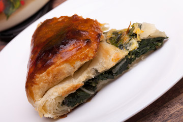 Piece Of Italian Pie With Chard