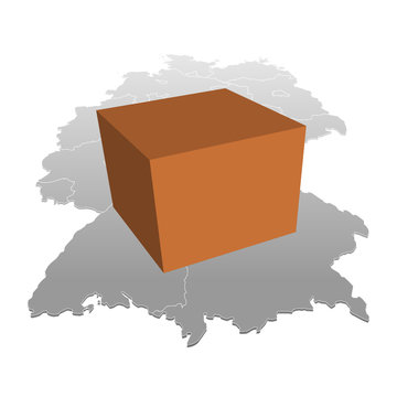 deutschlandkarte mit paket I