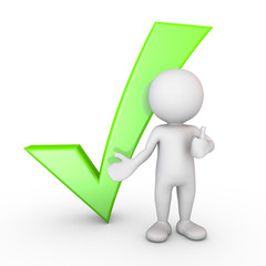 3D Minimalistic Person - Check