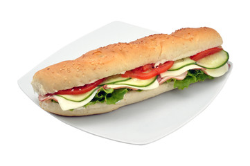 sandwich with ham and cheese