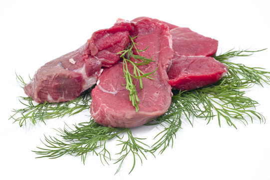 fresh and raw beef steak