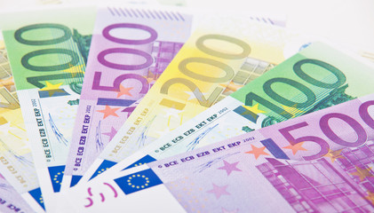 Obraz premium Diverse Euro Banknoten