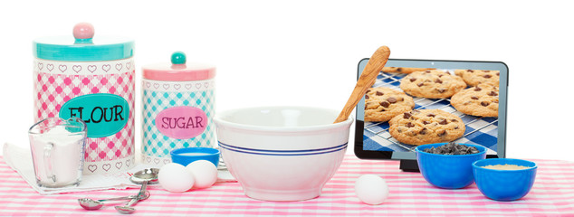 Baking with Tablet Computer