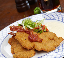 Schnitzel with salad
