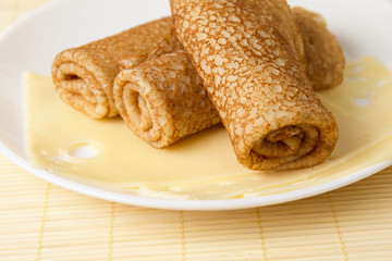 russian crepes with cheese