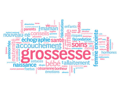 Nuage de Tags GROSSESSE (femme enceinte accouchement maternit&eacute;)