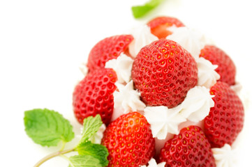 Strawberry on white