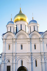 Fototapeta na wymiar Arkhangel's church in winter. Moscow Kremlin.