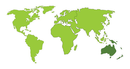 Australia world map