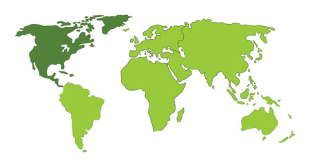 North America World map