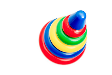 Colorful plastic ring tower, pyramid for kids