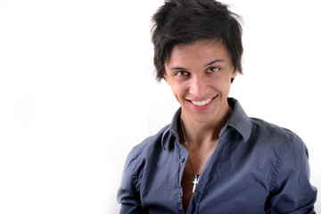 Portrait de jeune souriant