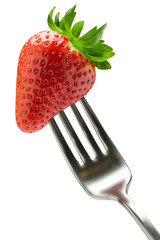 forked strawberry