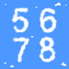 Fototapeta premium Cloud Numbers