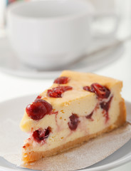Piece of cake and coffee cup