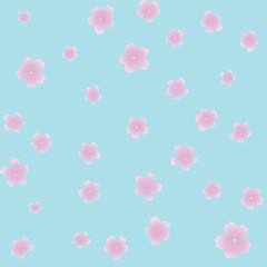 Vector cherry blossom petal seamless pattern
