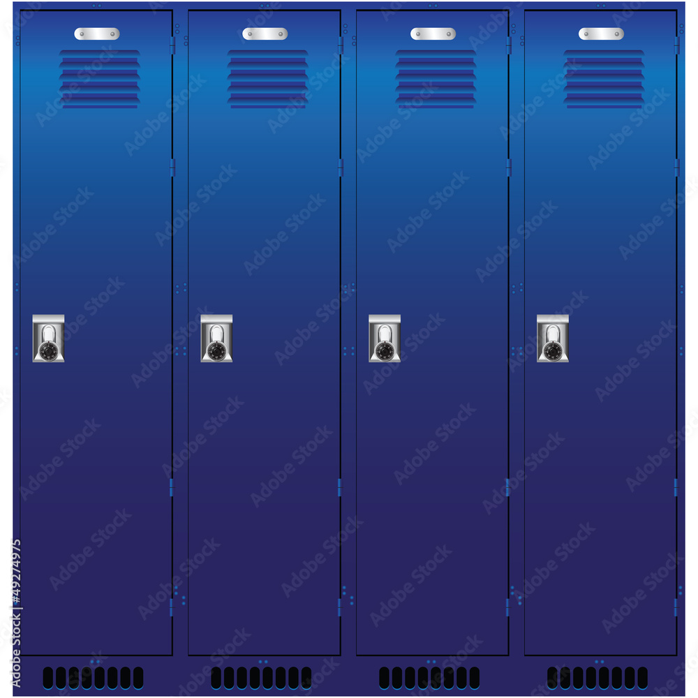 Wall mural Set of the lockers