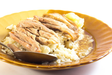 stewed pork leg on rice